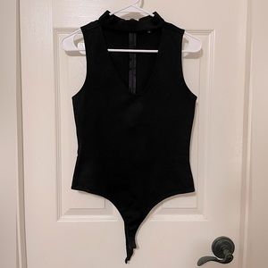 Black cutout bodysuit